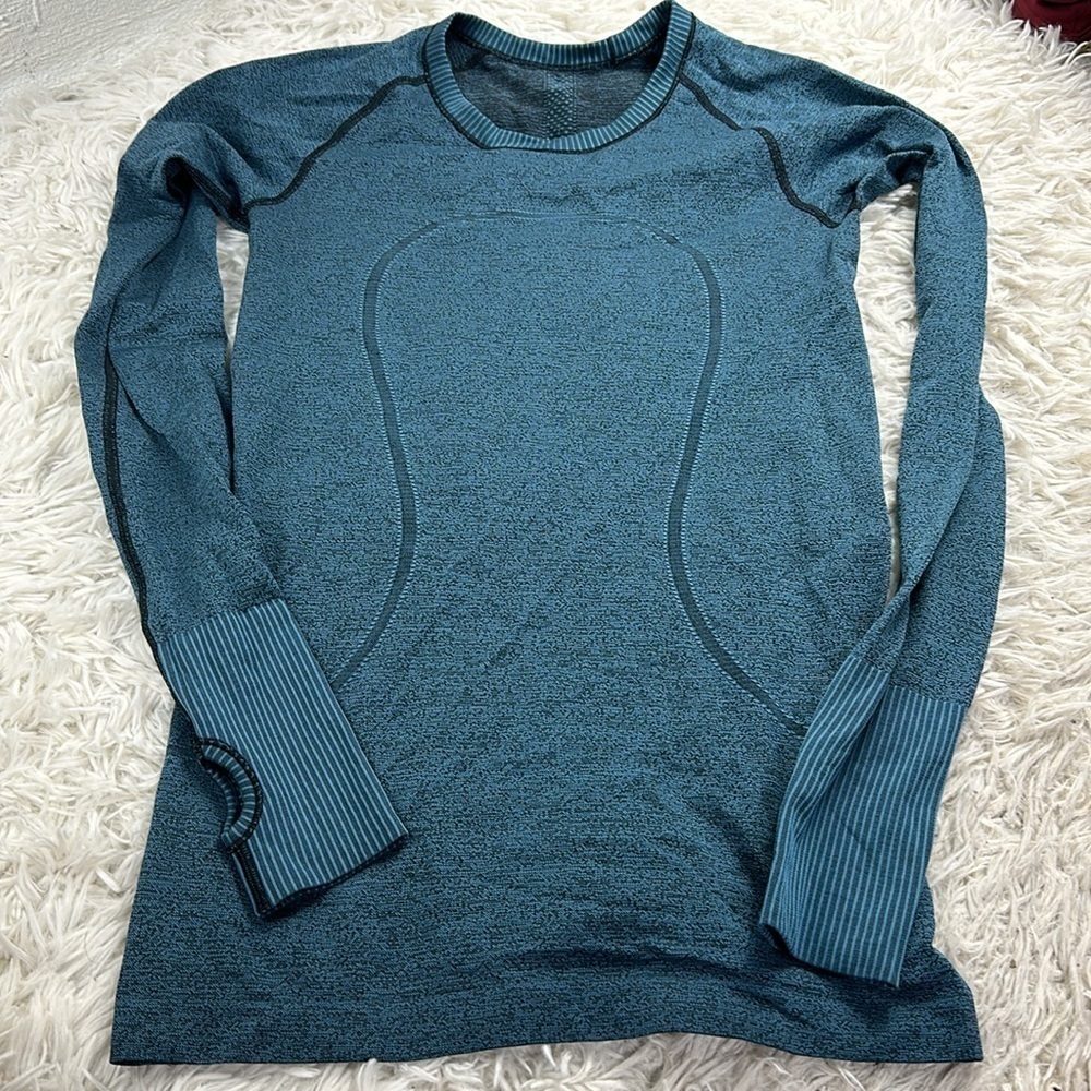 Swiftly Long Sleeve Heathered Blue